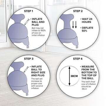 Gaiam Kids Balance Ball Chair - Classic Children's Stability Ball Chair, Alternative School Classroom Flexible Desk Seating for Active Students with Satisfaction Guarantee, Blue/Green