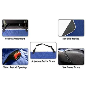 NFL CAR SEAT COVER - JACKSONVILLE JAGUARS Waterproof, Non-slip BEST Football LICENSED PET SEAT cover for DOGS & CATS.