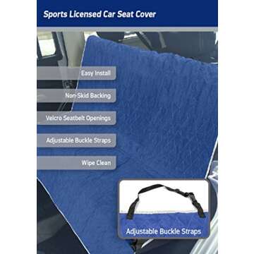 NFL CAR SEAT COVER - JACKSONVILLE JAGUARS Waterproof, Non-slip BEST Football LICENSED PET SEAT cover for DOGS & CATS.