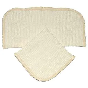 Organic Cotton Waffle Weave Natural Dish Cloths Set of 2 - Eco-Friendly & Durable!