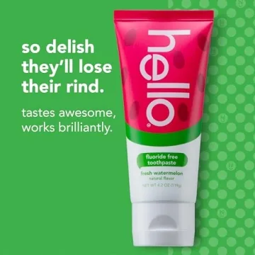 Hello Kids Watermelon Toothpaste - Fluoride Free & Vegan 4.2oz