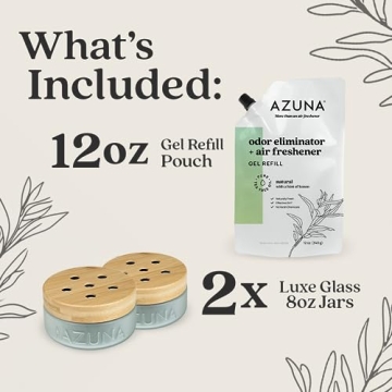 Azuna Air Freshener & Odor Eliminator Gel Kit - Long Lasting