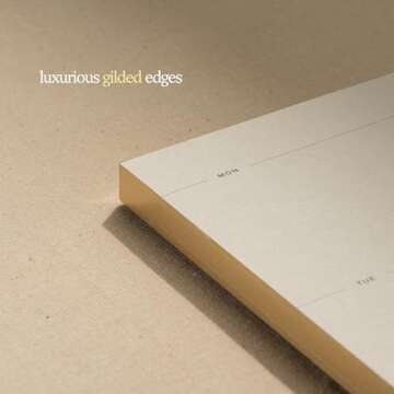 Daily and Weekly To-Do List Notepad – Desk Pad for Work and Study, Gold, 11.7x8.3 Inches