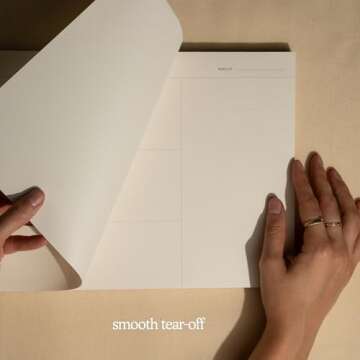 Daily and Weekly To-Do List Notepad – Desk Pad for Work and Study, Gold, 11.7x8.3 Inches