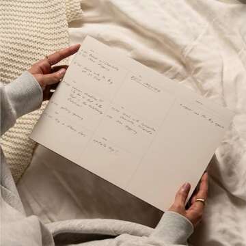 Daily and Weekly To-Do List Notepad – Desk Pad for Work and Study, Gold, 11.7x8.3 Inches