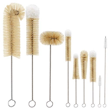 MASTERTOP 9 Pieces Bottle Brush Set - Long Water Bottle and Straw Brush Cleaner BPA Free Bottle Clea...