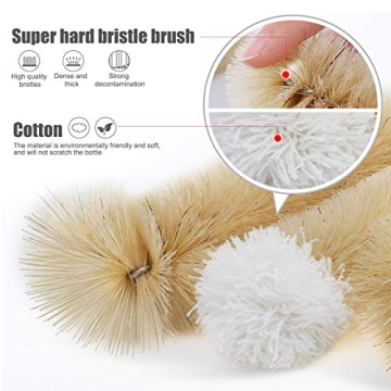 MASTERTOP 9 Pack Bottle Brush Set for Every Cleaning Need