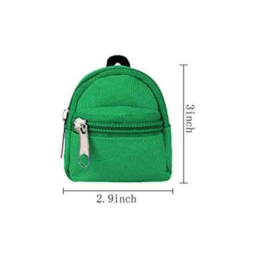 SOTOGO 10 Pieces Doll Zipper Backpack Mini Baby Dolls Backpack Girl Doll Accessory Bags and American...