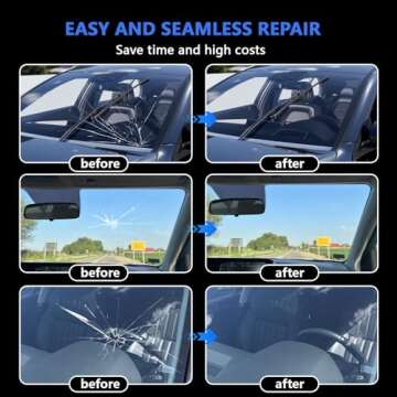 HSAND Windshield Repair Kit for Chips, Cracks & Bulls-Eye