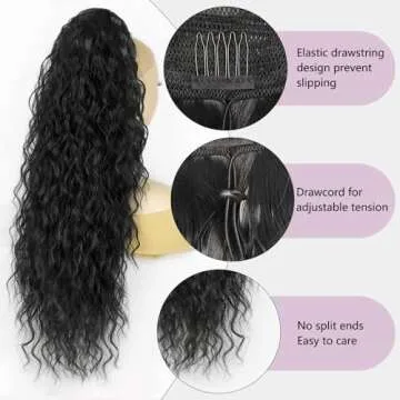 Rosooi Drawstring Ponytail Extension for Black Women