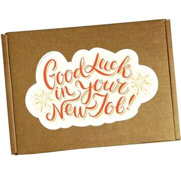 Hangry Kits New Job Gifts for Men, Women and Co-Workers. Delicious Snack Box with New Job Meme