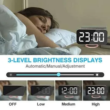Stylish Dual USB Alarm Clock with LED Display