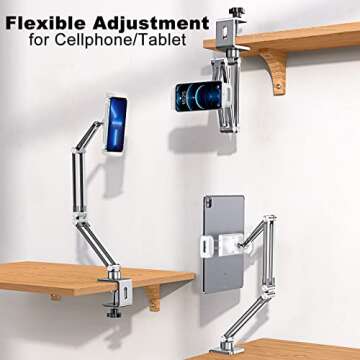 OATSBASF Gooseneck Phone and Tablet Holder - 360 Rotatable Lazy Stand