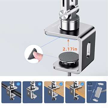 OATSBASF Gooseneck Tablet Holder for Hands-Free Use