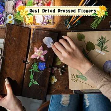 Nuanchu 167 Pcs Real Dried Pressed Flowers Natural Dried Flowers Colorful Daisy Mixed Wildflowers Leave for DIY Candle Resin Nails Jewelry Pendant Crafts Floral Art(Fresh Color)