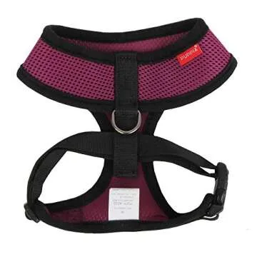 Puppia Soft Dog Harness No Choke Over-The-Head Triple Layered Breathable Mesh Adjustable Chest Belt ...