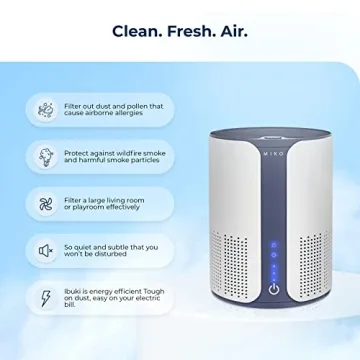MIKO Air Purifier for Large Rooms with HEPA Filter