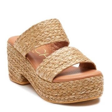 Coconuts by Matisse Womens Ocean Ave Platform Block Espadrille Casual Sandals Casual High Heel 3" & ...