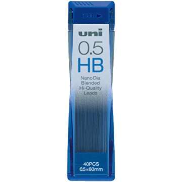 Uni Nanodia Machanical Pencil 0.5 mm Lead Pack of 3, Hb (U05202ND3PHB)