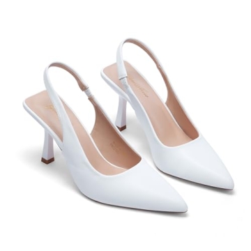 Stylish GENSHUO Slingback Kitten Heel Pumps - Elegant Footwear