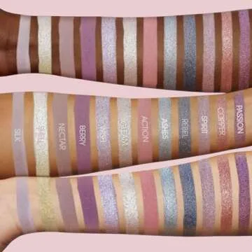 Lamora Nude Pink Eyeshadow Palette - 12 Rose Highly Pigmented Shimmer & Matte Shades - Travel Size Makeup Palette with Mirror