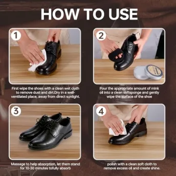 Aosdc Mink Oil Leather Conditioner Cleaner for Leather Boots, Mink Oil Kit 3.52 Oz with Sponge, All-Natural Waterproof Soften and Restore Shoes, Jackets, Hats, Baseball Gloves, Saddles and Harnesses