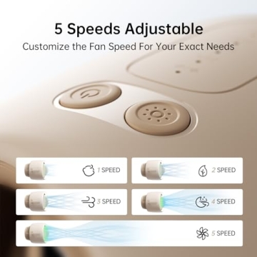 JISULIFE Stroller Fan - Bladeless & Portable Baby Fan