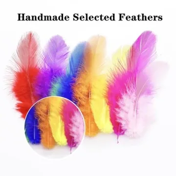 Vibrant 800Pcs Colorful Rooster Craft Feathers for DIY