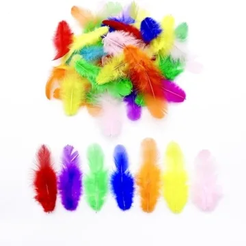 Vibrant 800Pcs Colorful Rooster Craft Feathers for DIY