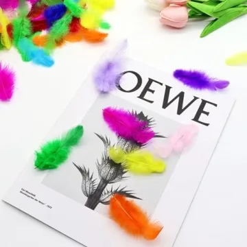 Vibrant 800Pcs Colorful Rooster Craft Feathers for DIY