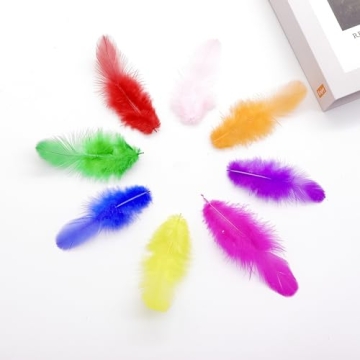 Vibrant 800Pcs Colorful Rooster Craft Feathers for DIY