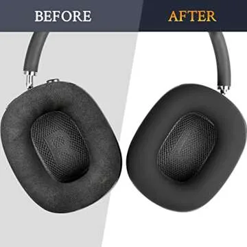SOULWIT Silicone Ear Pads Cover Protector for AirPods Max Headphones Cushions, Sweatproof, Easily Washable, Rugged Durability - Black