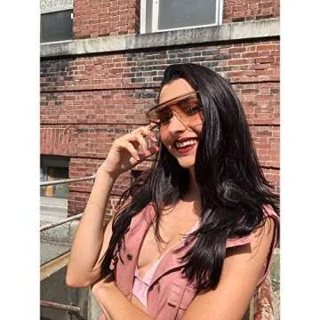 Fashionable JIM HALO Oversized Shield Sunglasses for All