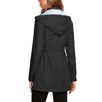 ZHENWEI Rain Jacket Women Waterproof with Hood Lightweight Raincoat Outdoor Windbreaker