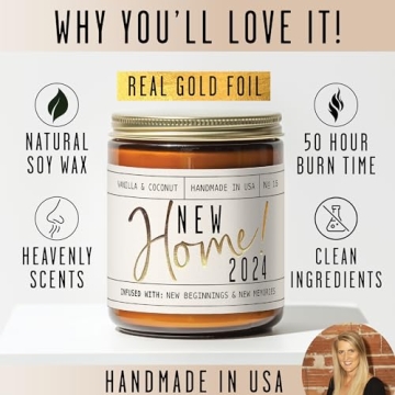 New Home Soy Candle - Vanilla & Coconut 9oz