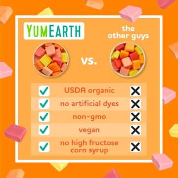 YumEarth Organic Fruit Chews - Fruit Flavored Candy Chews, No Dye, Allergy Friendly, Gluten Free, Non-GMO, Vegan Candy with No Artificial Flavors, 5 ounce (Pack of 6)