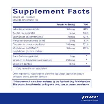 Pure Encapsulations Trace Minerals - Multimineral Supplement - Mineral Supplement - Supports Metabol...