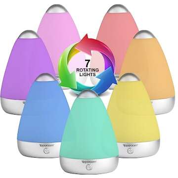 SpaRoom PureMist Medium Ultrasonic Essential Oil Diffuser with Gradient Lighting Effect