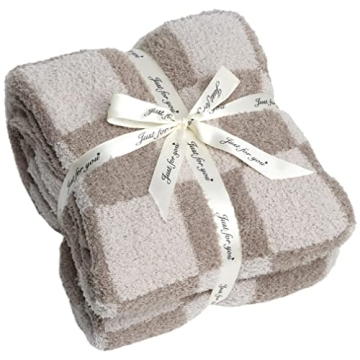 Fuzzy Checkered Blanket for Comfort and Style