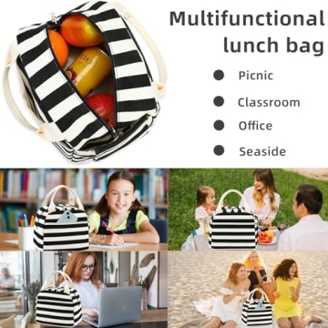LEDAOU Stylish Insulated Lunch Bag for Women