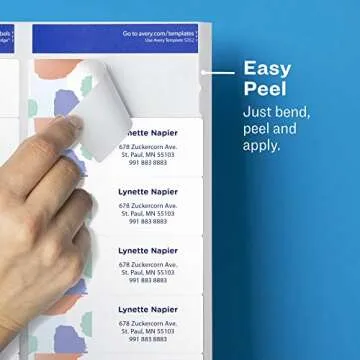 Avery Printable Shipping Labels with Sure Feed, 3-1/3" x 4", Matte Clear, 60 Blank Mailing Labels (18664)