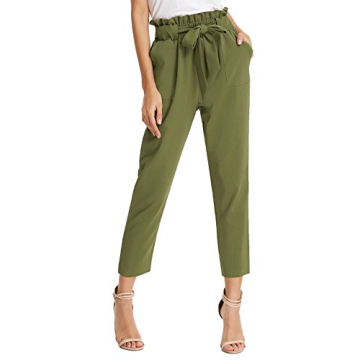 GRACE KARIN Women's High Waisted Bodycon Pants in Army Green