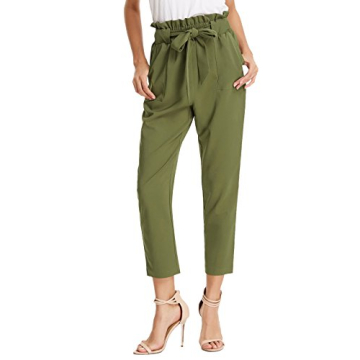 GRACE KARIN Women's High Waisted Bodycon Pants in Army Green