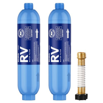 Stokk RV Water Filter 2 Pack with Flexible Hose Protector for Clean Water