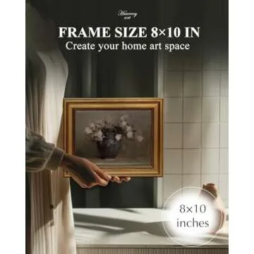 HUARCEY Vintage Roses Canvas Wall Art Framed Print