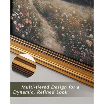 HUARCEY Vintage Roses Canvas Wall Art Framed Print