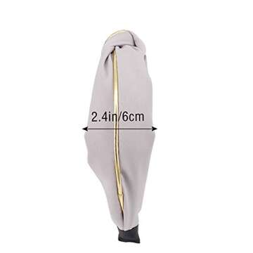 Hogoo 3 Pcs Knotted Headbands for Women Fashion Wide Headbands Knot Headband Vintage Hairbands Elastic Hair Bands Hair Accessories for Women Teens Girls