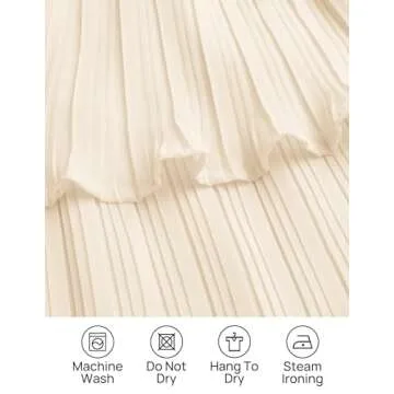 ZESICA Women's Long Sleeve Ruffle Tiered Midi Dress