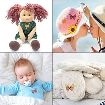 FINGOOO 100 PCS Butterfly Wooden Buttons,1 Inch Colorful 2 Holes Mixed Decorative Buttons for DIY Sewing&Wood Craft Clothes Accessories