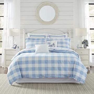 Laura Ashley Twin Duvet Cover Set - Cotton Reversible Bedding